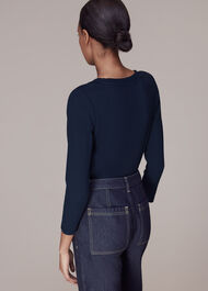 Paiton Ribbed Button Front Top